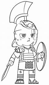 Romans Soldiers sketch template