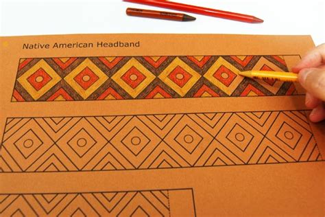 printable indian headband template