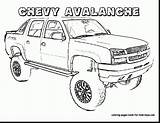Coloring Pages Truck Chevy Printable Avalanche Boys Sheets Kids Cars Ram Print Chevrolet Trucks Color Dodge Camaro Sheet Site Colouring sketch template