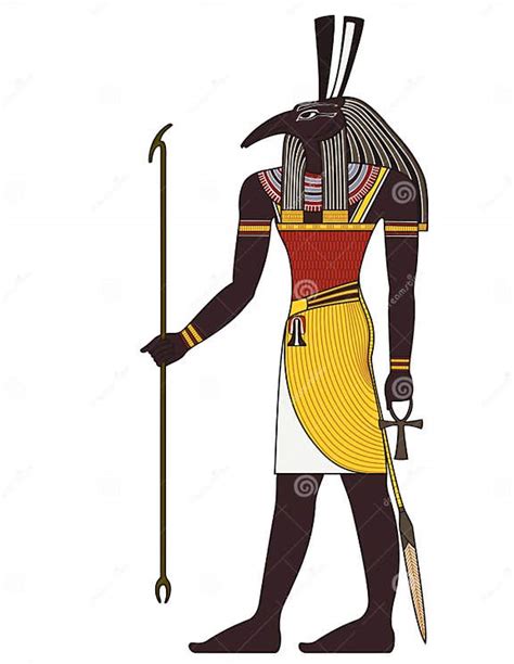 Seth Isolated Figure Of Ancient Egypt God Stock Vector Illustration