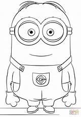 Coloring Minion Pages Easy Minions Printable Color Print Getcolorings Halloween sketch template