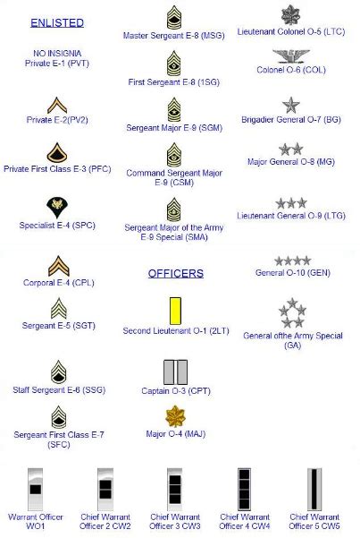 Us Army Ranks Pictures Army Images Pictures Of Soldiers