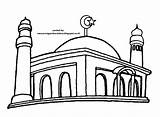 Masjid Mewarnai Hitam Sketsa Animasi Karikatur Sholat Tk Clipartbest Ibadah Asyik Memang Paud Berdoa Terkeren Nabawi Anak sketch template