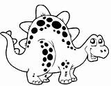 Dinosaur Coloring Pages Cartoon Cute Clipart Toddlers Dinosaurs Drawing Printable Sheet Preschoolers Clip Library Color Cliparts Colouring Kids Sheets Easy sketch template