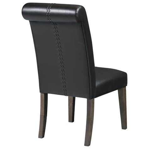 weber black parson dining chair  double stitching quality