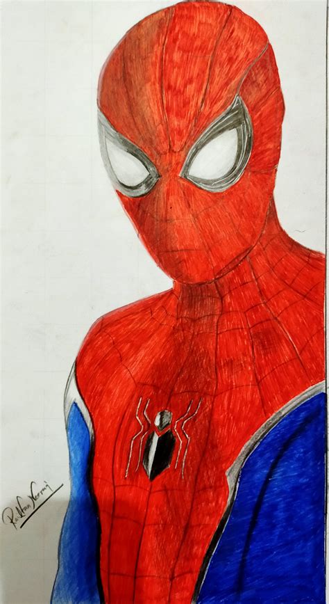 spider man drawing skill