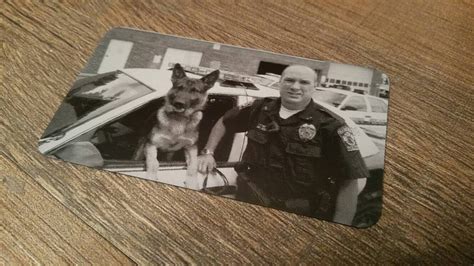 police wallet card front  engraving photo wallet card etsy
