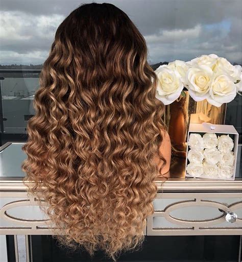 long brown wig women curly hair curly wigseuropean and etsy colored