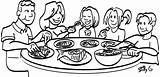 Family Clipart Meal Bw Nutritioneducationstore sketch template