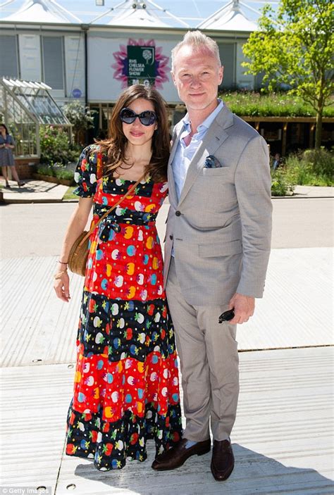 kelly brook wears lace dress at chelsea flower show