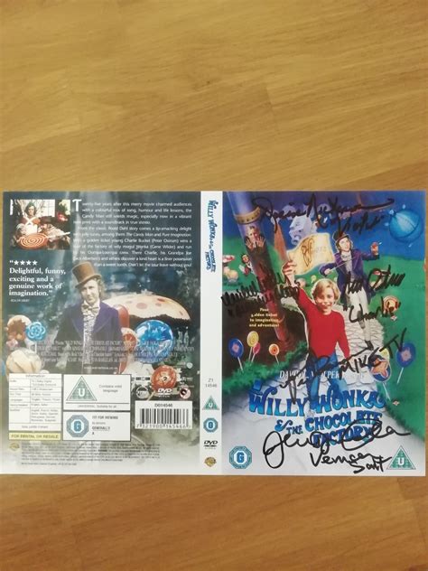 willy wonka   chocolate factory dvd film cover signed    kids retro toy revivals