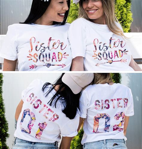 sister shirts matching sister  sister  shirts squad etsy