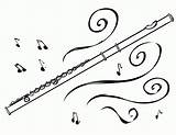 Flute Coloring Printable sketch template
