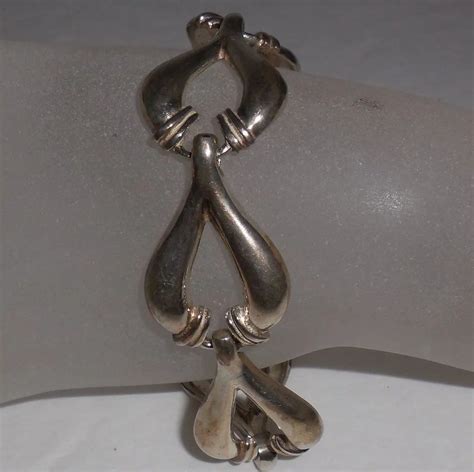 Vintage Sterling Silver Link Bracelet 8 Inches Not Just Musi Bows