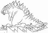 Godzilla Shin 101coloring Paintingvalley Ausmalbilder Coloringhome Monster Getdrawings sketch template