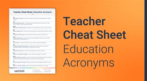 education acronyms cheat sheet   satchel resource centre