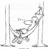 Snoozing Hammock Outlined sketch template
