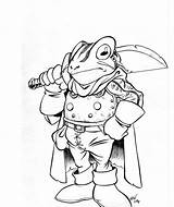 Chrono Frog Inktober sketch template