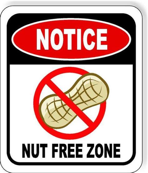 notice nut  zone peanut metal aluminum composite  sign ebay