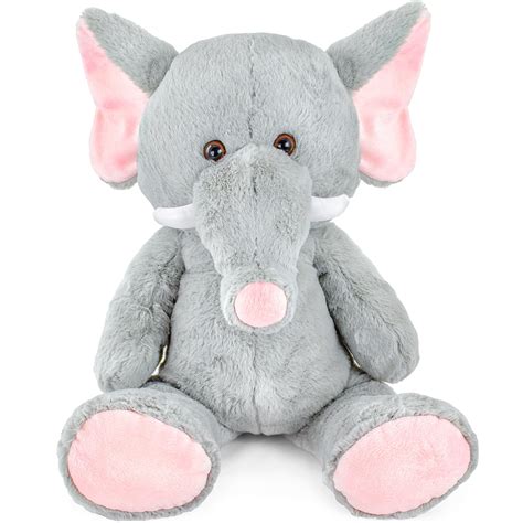 super soft plush elephant stuffed animal toy adorable jumbo jungle animal   walmartcom