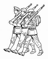 Coloring Soldier Drawing Pages Veterans Marching Soldiers Forces Armed Parade Confederate Kids Easy Clipart Printable Military Army Draw Drawings Saluting sketch template