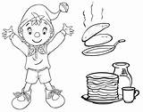 Pancake Coloring Pages Kids Print Coloringkids sketch template