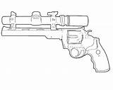 Coloring Pistol sketch template