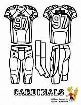 Coloring Pages Cardinals Uniform Nfl Football Az Popular sketch template
