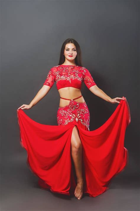 red belly dance costume belly dance dress dance