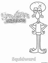 Squidward Spongebob Squarepants sketch template