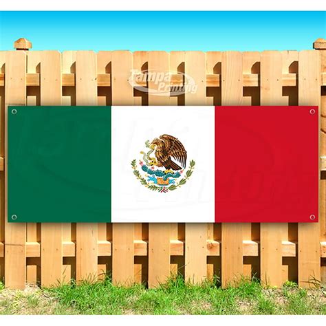 mexico flag  oz heavy duty vinyl banner sign  metal grommets  store advertising