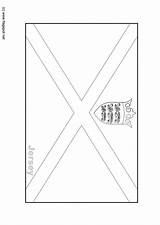 Jersey Flag Coloring sketch template