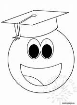 Graduation Smiley Cap Face Coloring Emoji Drawing Clipart School Preschool Para Pages Clip Drawings Cliparts Template Coloringpage Eu Cap2 Getdrawings sketch template