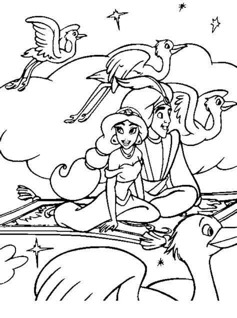 aladdin coloring pages coloringpagescom