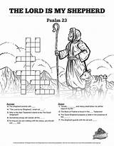 Psalm Shepherd Psalms Crossword Lessons Printables Childrens Sharefaith Booklet sketch template