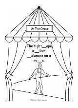 Circus Walker Tightrope Rope Enchantedlearning Printable Book sketch template