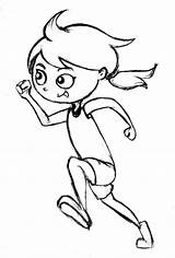 Running Girl Coloring Drawing Pages Template Anime Paintingvalley Sketch Drawings sketch template