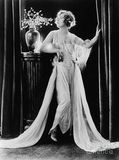 Actress Marion Davies Fashion Portrait Wearing Dress With Flowing
