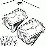 Cards Playing Coloring Pages Colorings Print sketch template