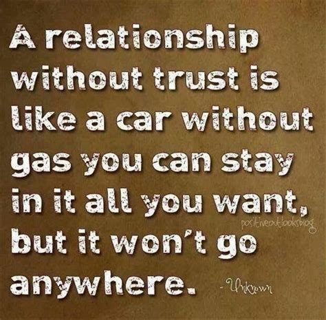A Relationship Without Trust And A Car Without Gas Broken Trust
