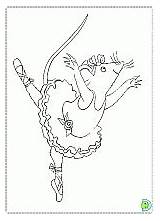 Coloring Angelina Ballerina Dinokids Pages Printable sketch template