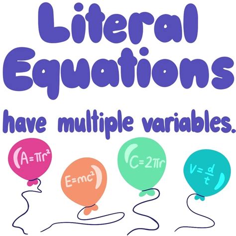 literal equation expii