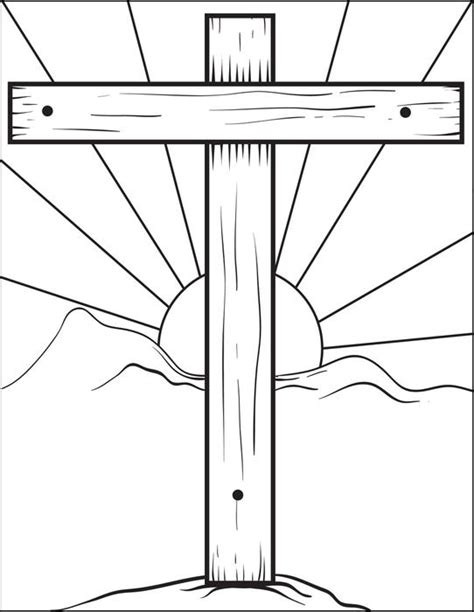 cross coloring coloring page sermonskids