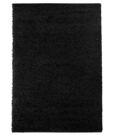 tapis shaggy trim noir trendcarpetfr