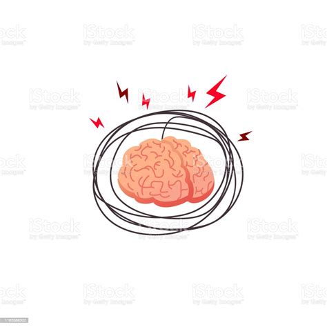 brain stress angry concept stress affecting human brain internal organ