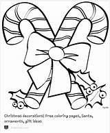 Christmas Coloring Pages Candy Santa Canes Cane Printable Sheets Colouring Ornaments Kids Children Choose Board sketch template