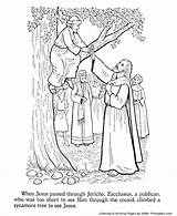 Zacchaeus Coloring Jesus Pages Bible Tree Printables Printable Craft School Sunday Zaccheus Beatitudes Crafts Kids Story Color Christian Clipart Teaches sketch template
