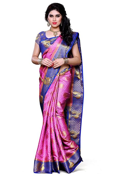 Woven Kanchipuram Silk Saree In Pink Seh1440