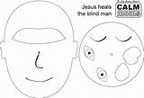 Blind Jesus Heals Man Template Bartimaeus Craft Mud Eyes Face Put Color Holes Yarn Brad Then Through Hair Add sketch template