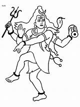 Shiva Shiv Colouring Shivaratri Maha Tandava Clipground Parvati Shankar sketch template